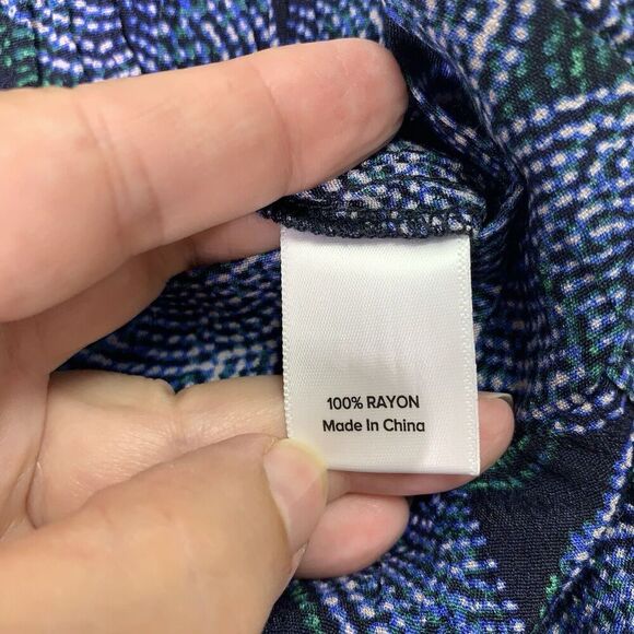 Evereve Laurena Geo Pattern Wide Leg Pull On Pants Womens Size L NWT $88 - Picture 4 of 10